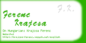 ferenc krajcsa business card